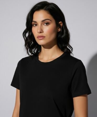 Regular Fit Black Tee