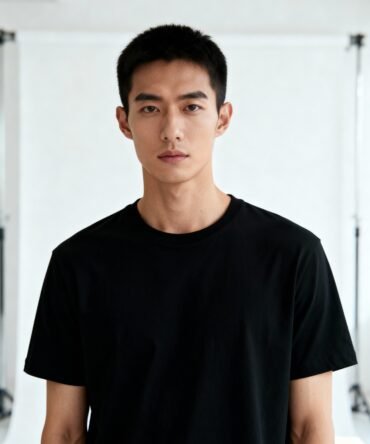 Regular Fit Black Tee